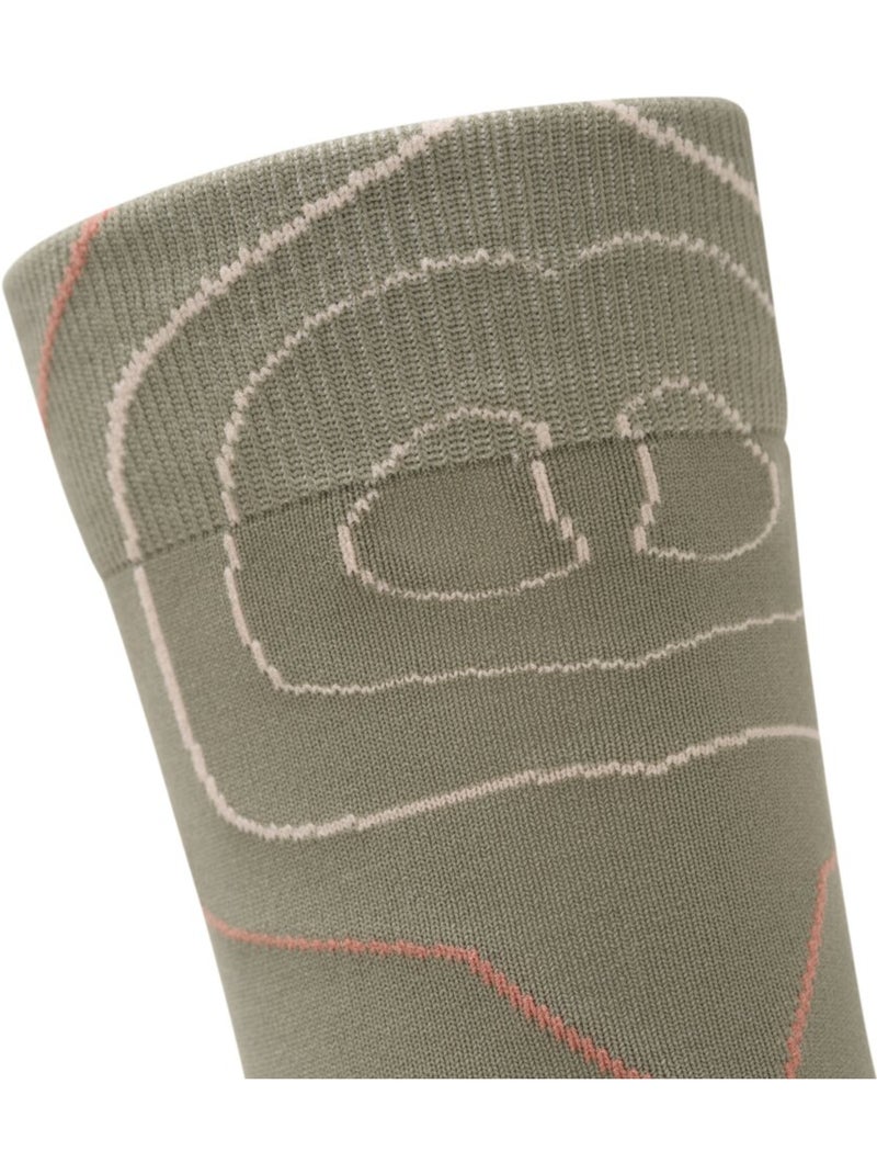 Calcetines ligeros caña alta montaña hombre y mujer gr3 Verde - Kiabi