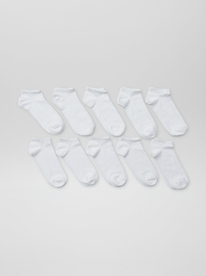 Calcetines lisos blanco - Kiabi