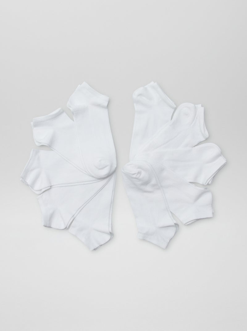 Calcetines lisos blanco - Kiabi