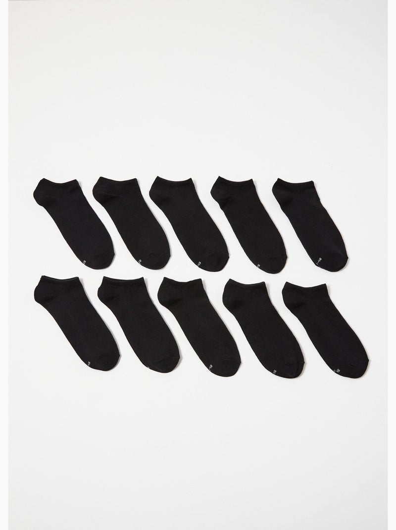 Calcetines lisos ricos en algodón - AFIBEL Negro - Kiabi
