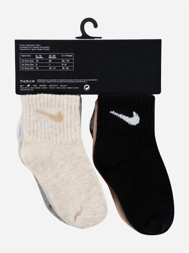 Calcetines, lote de 6 - nike Multicolor - Kiabi