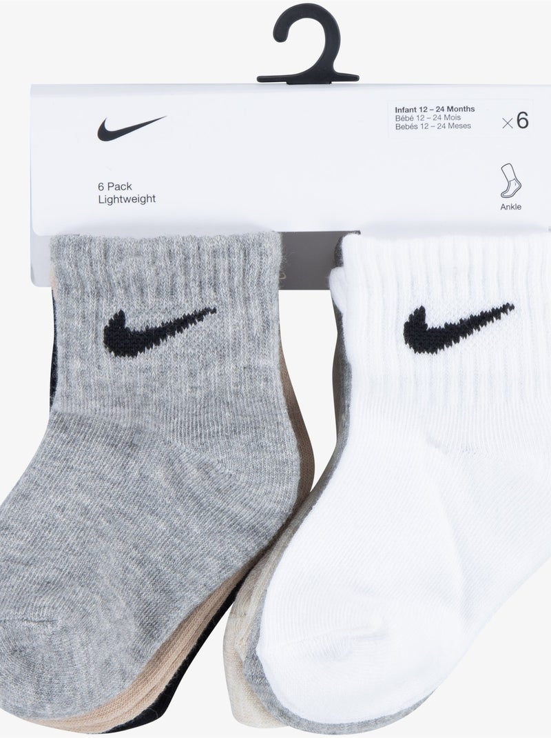 Calcetines, lote de 6 - nike Multicolor - Kiabi