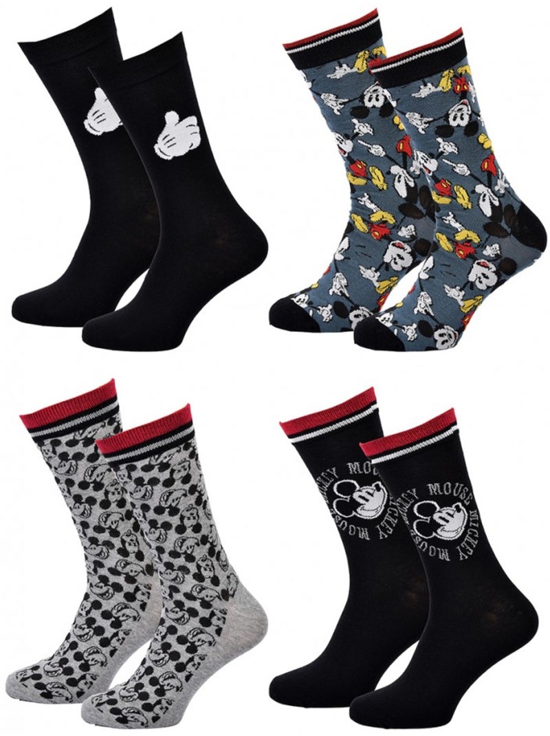 Calcetines Mickey - Pack de 4 Multicolor - Kiabi