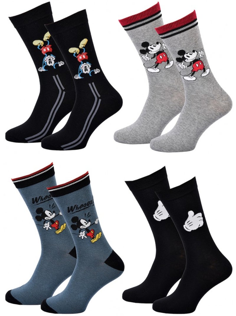 Calcetines Mickey - Pack de 4 Multicolor - Kiabi