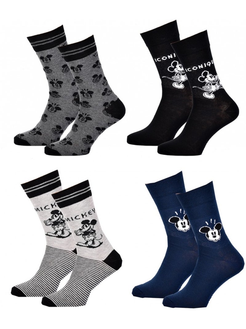 Calcetines Mickey - Pack de 4 Multicolor - Kiabi
