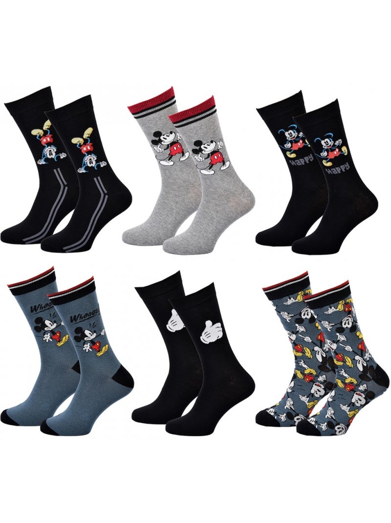 Calcetines Mickey - Pack de 6 Multicolor - Kiabi