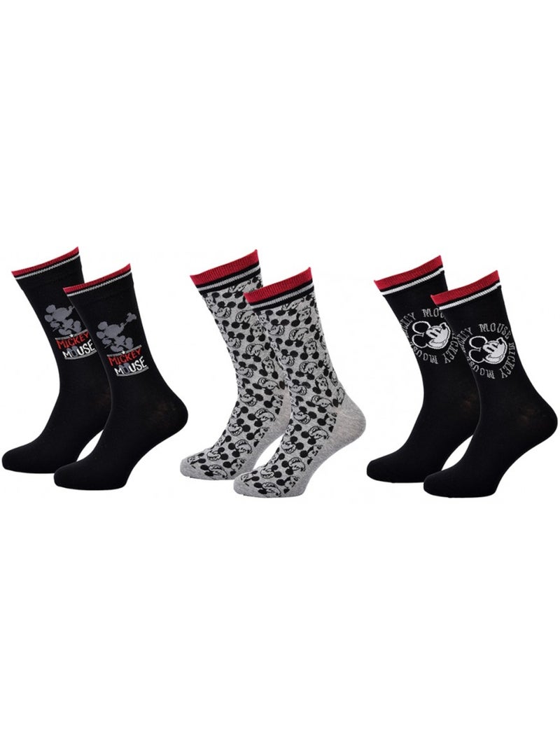 Calcetines Mickey hombre - Pack de 3 Multicolor - Kiabi