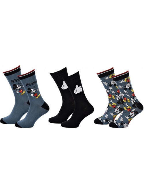 Calcetines Mickey hombre - Pack de 3 - Kiabi