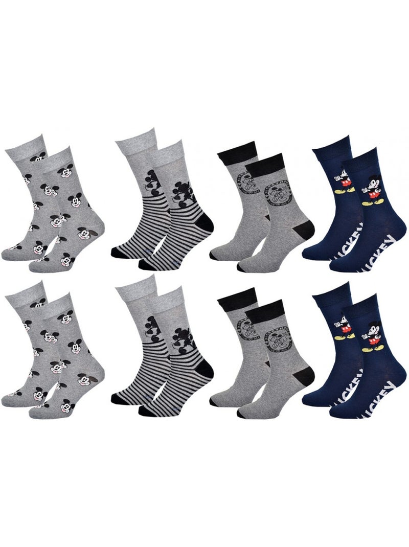 Calcetines Mickey hombre - Pack de 8 Multicolor - Kiabi