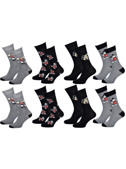 Calcetines Mickey hombre - Pack de 8 - Kiabi
