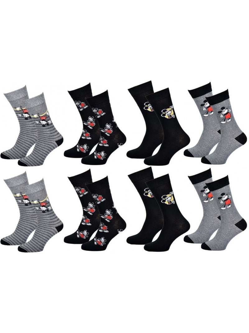 Calcetines Mickey hombre - Pack de 8 Multicolor - Kiabi