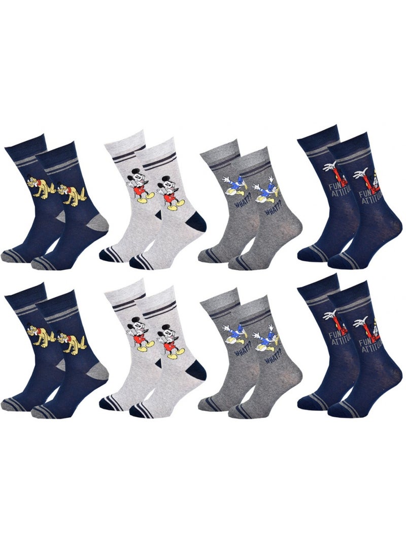 Calcetines Mickey hombre - Pack de 8 Multicolor - Kiabi