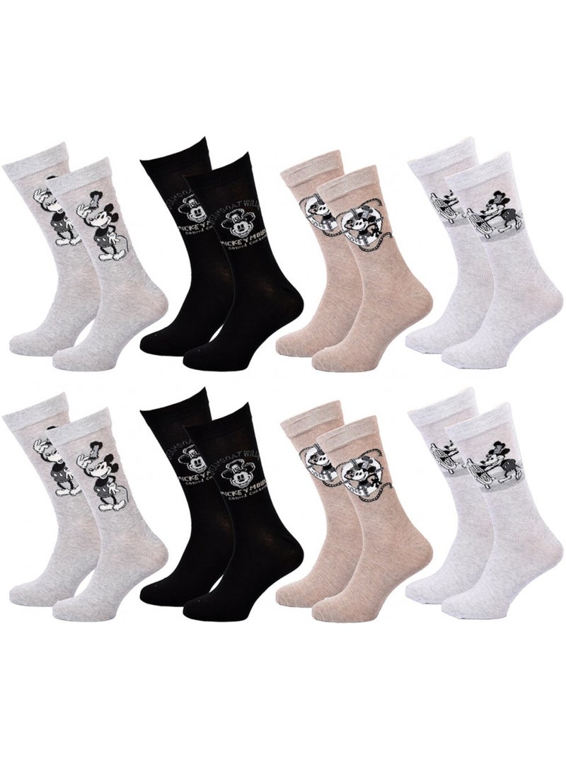 Calcetines Mickey hombre - Pack de 8 Multicolor - Kiabi