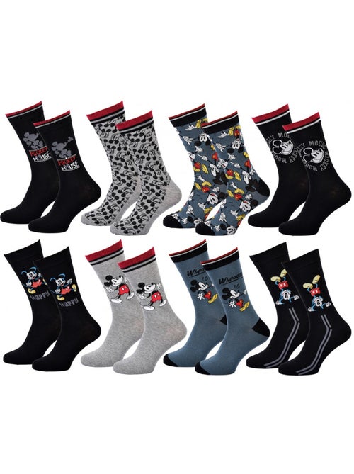 Calcetines Mickey hombre - Pack de 8 - Kiabi