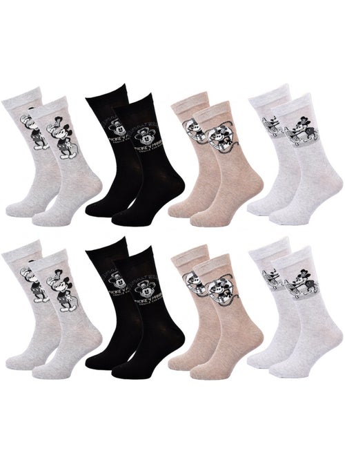 Calcetines Mickey hombre - Pack de 8 - Kiabi