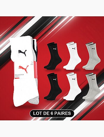 Calcetines mixto puma pack 6 pares - algodón suave, talón cosido