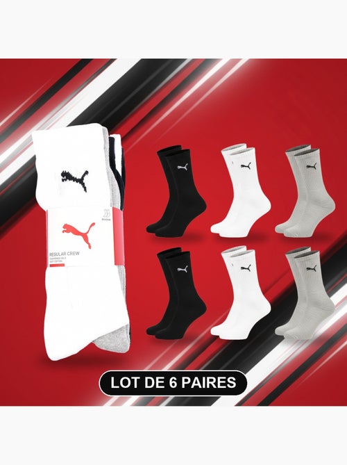 Calcetines mixto puma pack 6 pares - algodón suave, talón cosido - Kiabi Calcetines mixto puma pack 6 pares - algodón suave, talón cosido - Kiabi