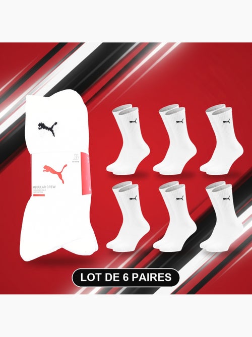 Calcetines mixto puma pack 6 pares - algodón suave, talón cosido - Kiabi Calcetines mixto puma pack 6 pares - algodón suave, talón cosido - Kiabi