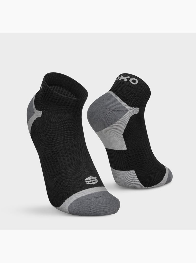 Calcetines montaña caña baja senderismo hombre y mujer loerie Negro - Kiabi