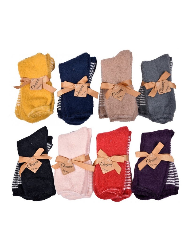 Calcetines Mujer CHEVIGNON - Pack de 6 Gris amarillo blanco - Kiabi