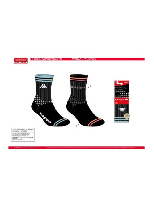 Calcetines Mujer CREW KAPPA - Pack de 4 - Kiabi