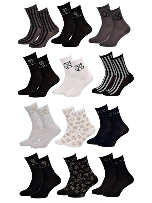 Calcetines mujer CXL BY LACROIX Calidad y Confort - Pack de 12 - Kiabi