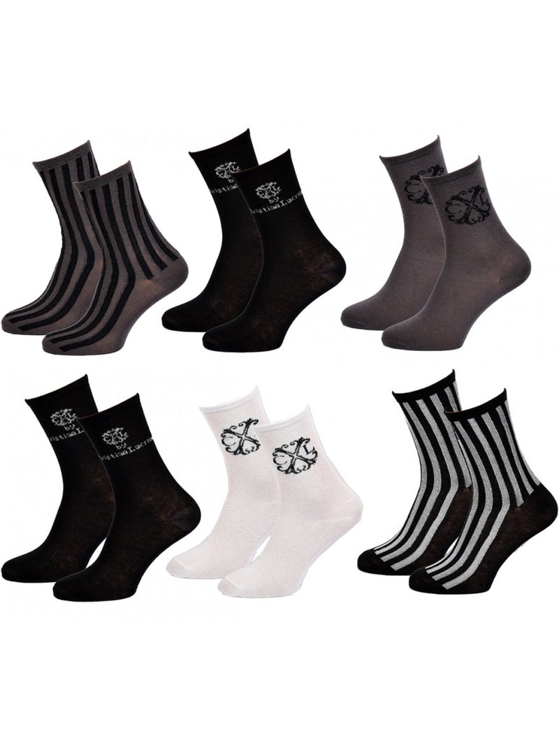 Calcetines mujer CXL BY LACROIX Calidad y Confort - Pack de 12 Dorado/Oro - Kiabi