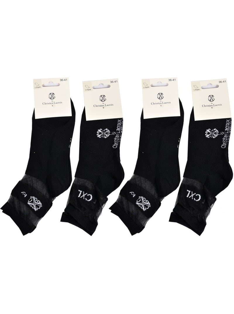 Calcetines mujer CXL BY LACROIX Calidad y Confort - Pack de 4 Multicolor - Kiabi