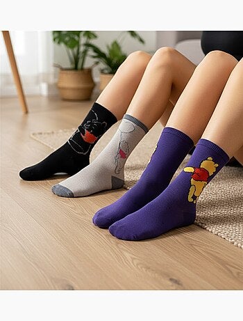Calcetines Mujer Disney Winnie el Oso Pack de 4 Pares