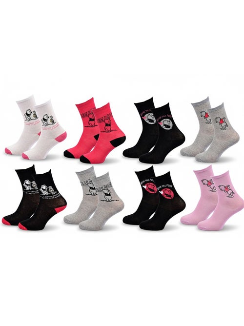 Calcetines Mujer Disney Winnie Pack de 8 Pares - Kiabi Calcetines Mujer Disney Winnie Pack de 8 Pares - Kiabi