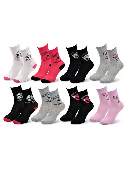 Calcetines Mujer Disney Winnie Pack de 8 Pares - Kiabi Calcetines Mujer Disney Winnie Pack de 8 Pares - Kiabi