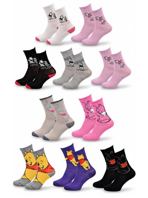 Calcetines Mujer Disney Winnie Pooh Pack de 10 Pares SORPRESA - Kiabi Calcetines Mujer Disney Winnie Pooh Pack de 10 Pares SORPRESA - Kiabi