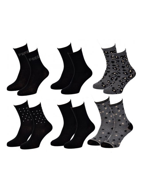 Calcetines mujer FASHION LADY - Pack de 6 - Kiabi