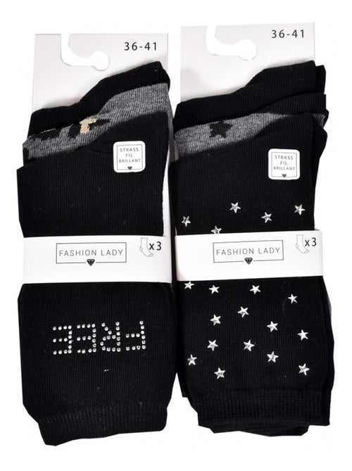Calcetines mujer FASHION LADY - Pack de 6 - Kiabi