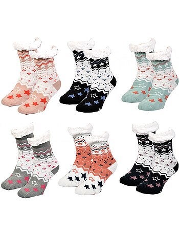 Calcetines mujer interior térmicas antideslizantes pack de 3