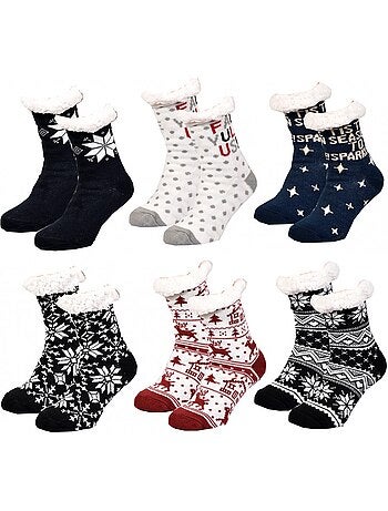Calcetines mujer interior térmicas antideslizantes pack de 3