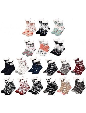 Calcetines mujer interior térmicas antideslizantes pack de 3