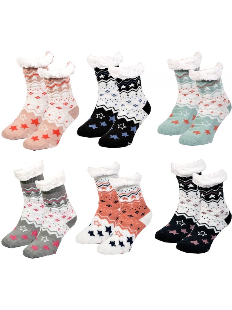 Calcetines mujer interior térmicas antideslizantes pack de 3 Multicolor - Kiabi