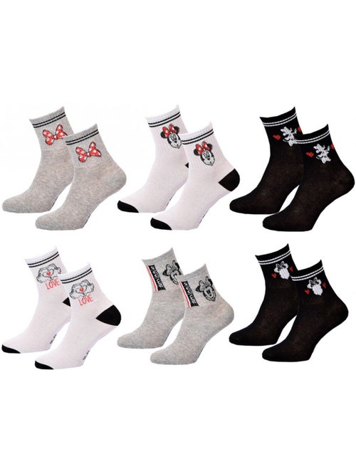 Calcetines Mujer Licencia Fantasías - Surtido modelos según llegadas - Pack de 6 - Kiabi