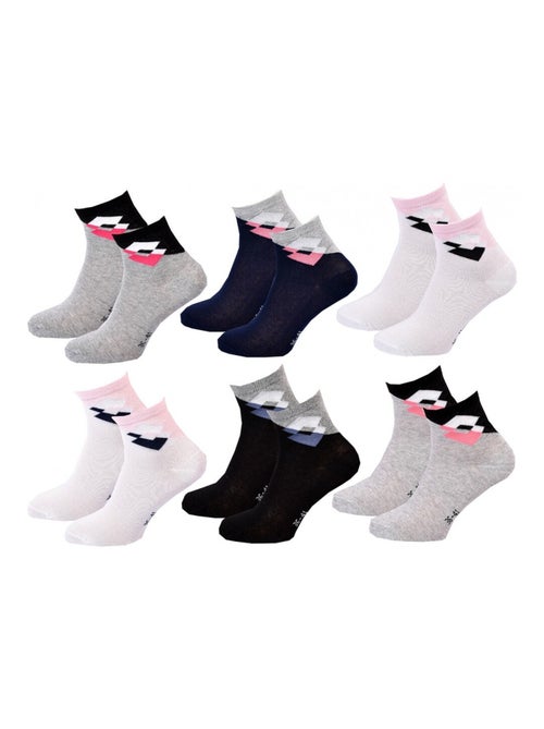 Calcetines Mujer LOTTO - Pack de 6 - Kiabi Calcetines Mujer LOTTO - Pack de 6 - Kiabi