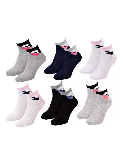 Calcetines Mujer LOTTO - Pack de 6 - Kiabi Calcetines Mujer LOTTO - Pack de 6 - Kiabi