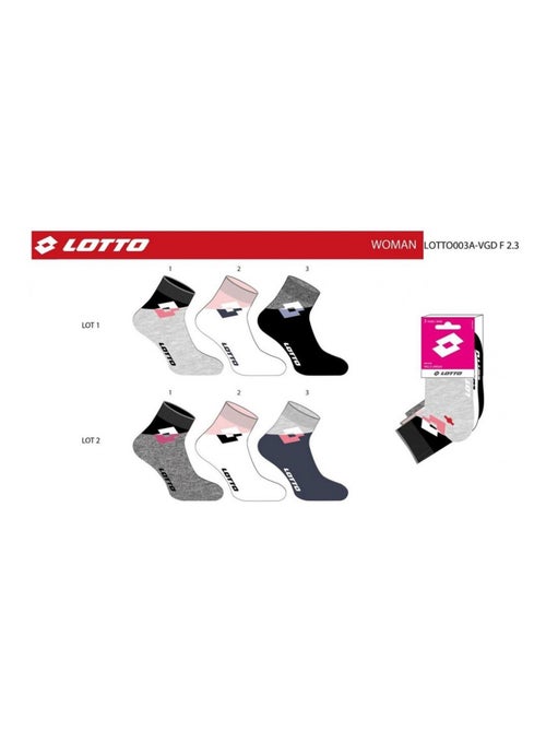 Calcetines Mujer LOTTO - Pack de 6 - Kiabi Calcetines Mujer LOTTO - Pack de 6 - Kiabi