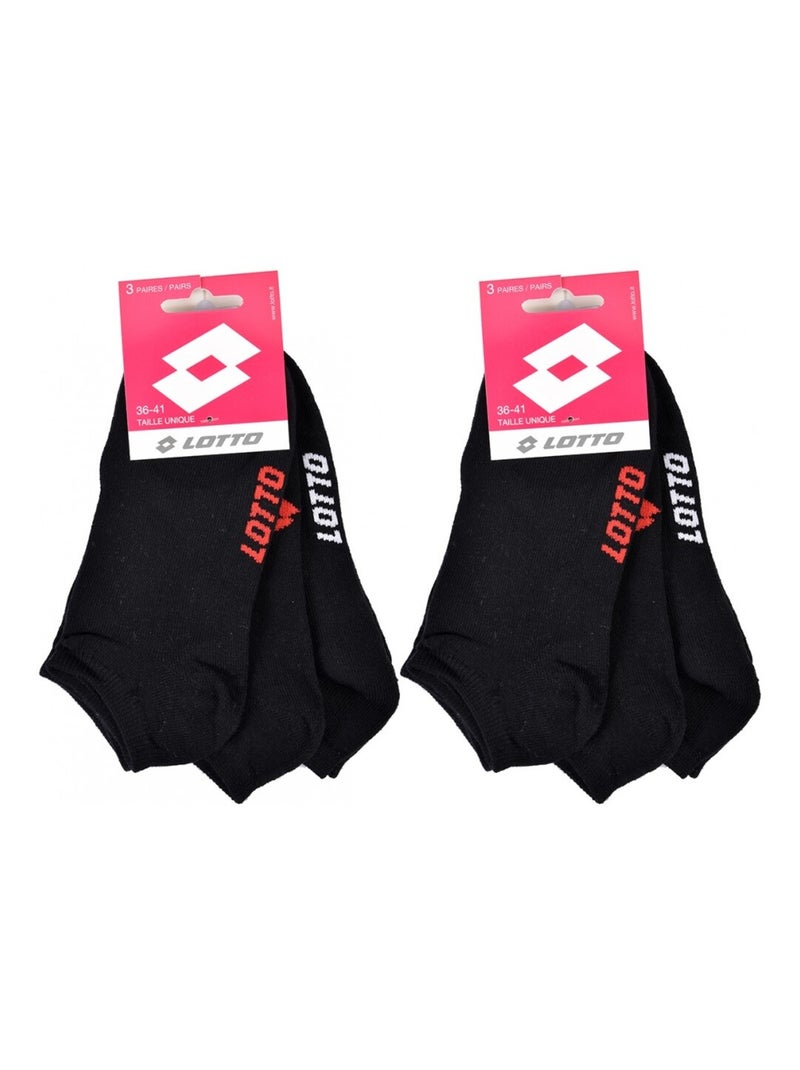 Calcetines Mujer LOTTO - Pack de 6 Negro - Kiabi