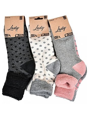 Calcetines mujer media estación calidez y confort - Pack de 6