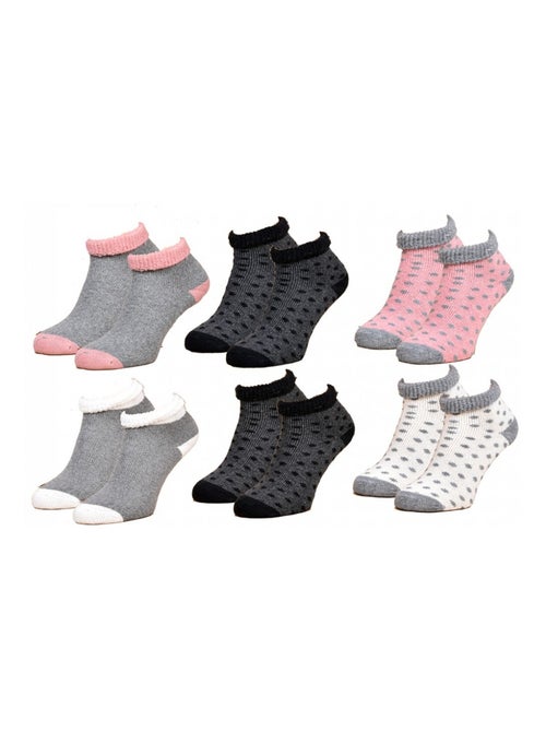 Calcetines mujer media estación calidez y confort - Pack de 6 - Kiabi Calcetines mujer media estación calidez y confort - Pack de 6 - Kiabi