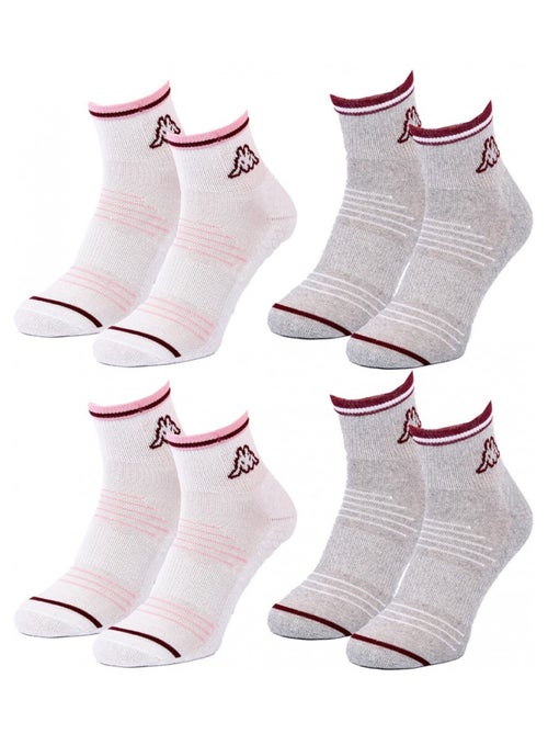 Calcetines Mujer QUARTER KAPPA - Pack de 4 - Kiabi