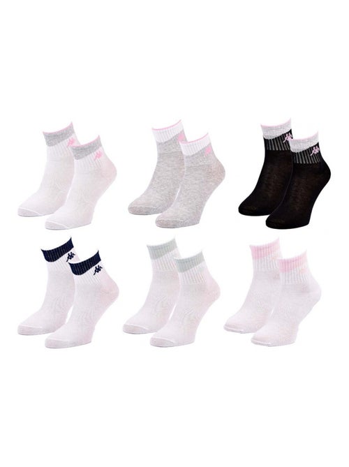 Calcetines Mujer QUARTER KAPPA - Pack de 6 - Kiabi