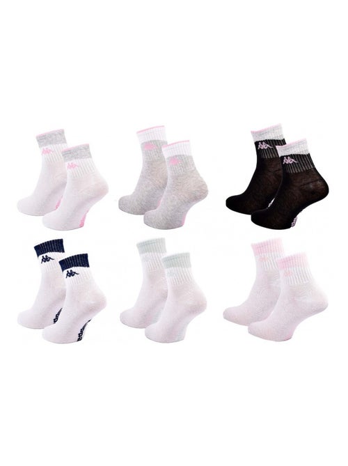 Calcetines Mujer QUARTER KAPPA - Pack de 6 - Kiabi