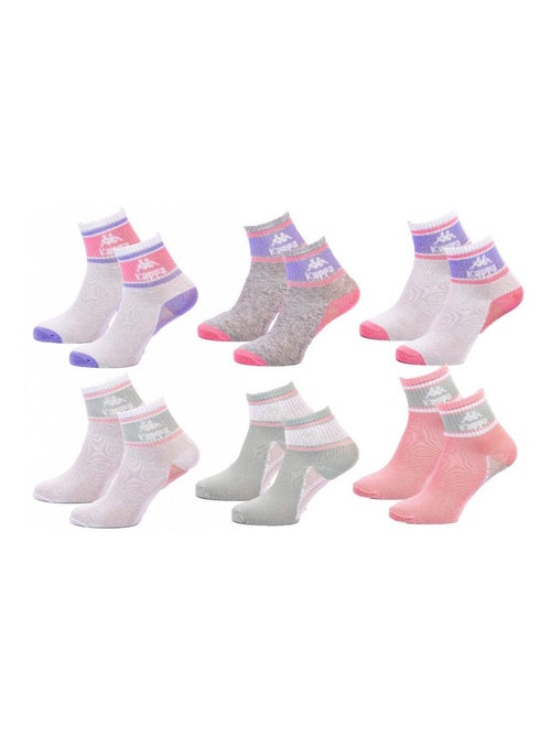 Calcetines Mujer QUARTER KAPPA - Pack de 6 - Kiabi