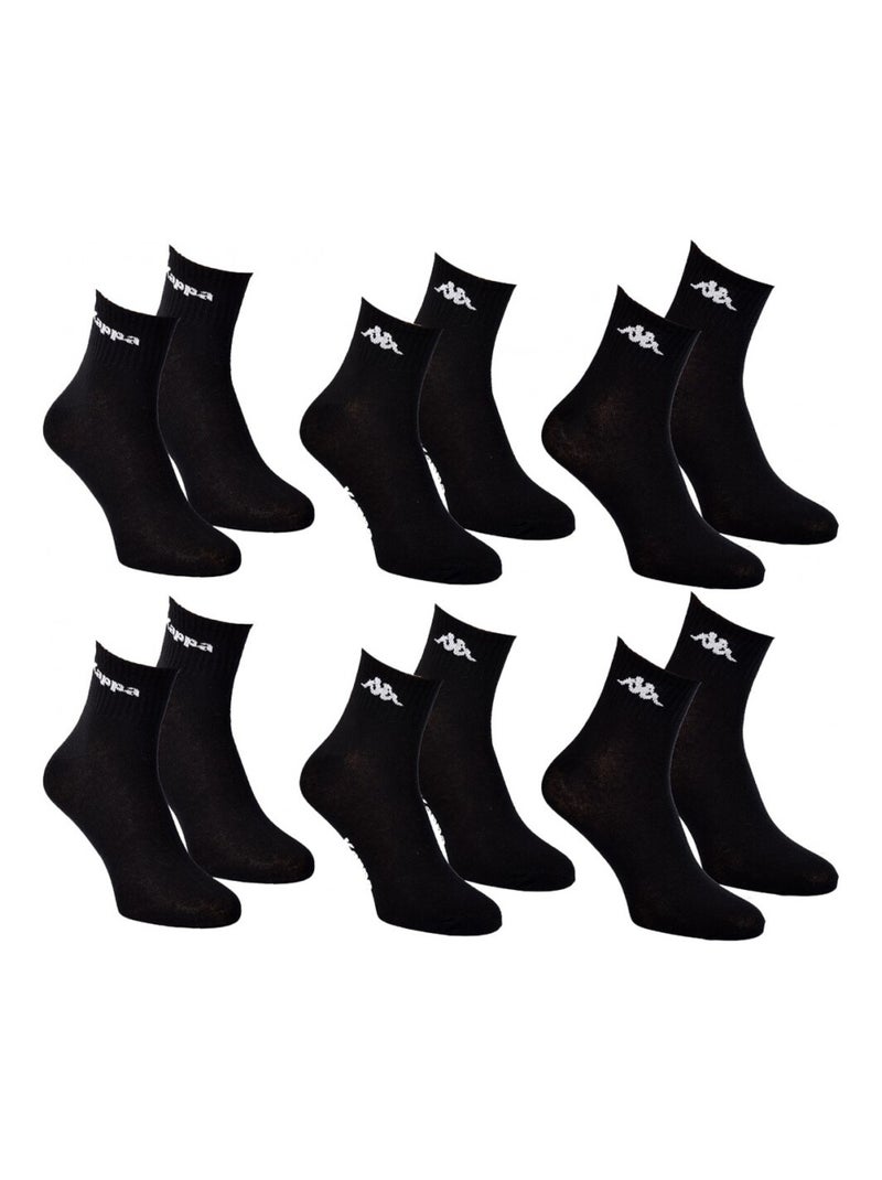 Calcetines Mujer QUARTER KAPPA - Pack de 6 Negro - Kiabi